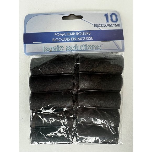 Hair Vintage Large Foam Hair Rollers 1pc Set Black New Sealed Poshmark